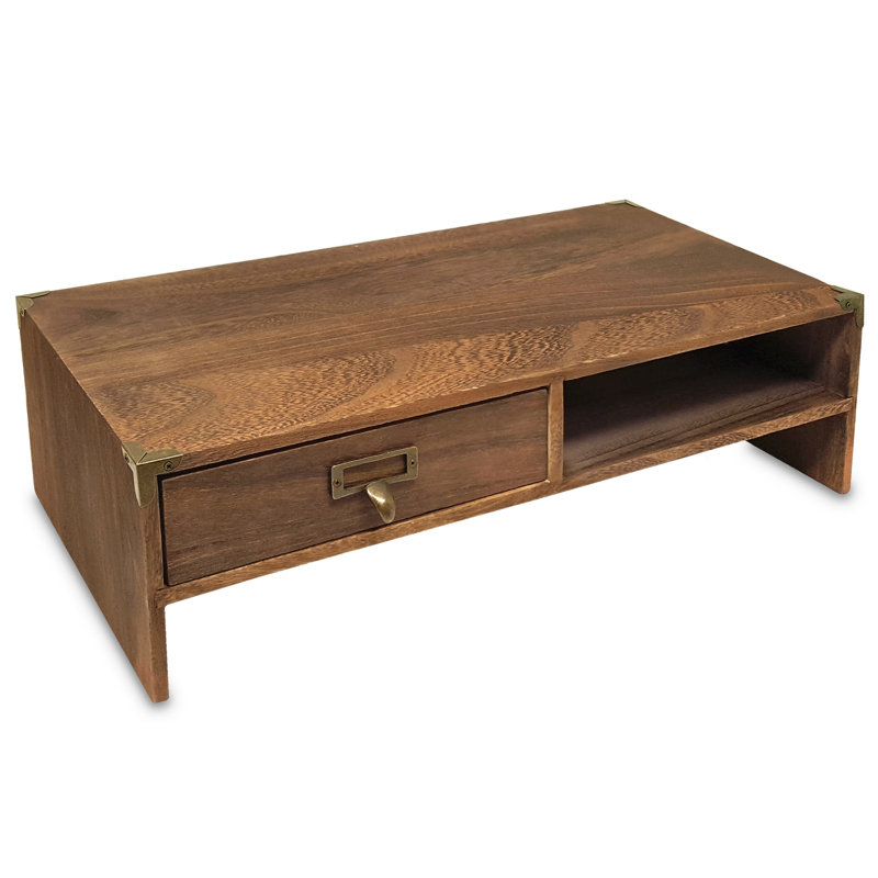 Three Posts Teen Ellijay Wooden Monitor Stand Computer Riser With