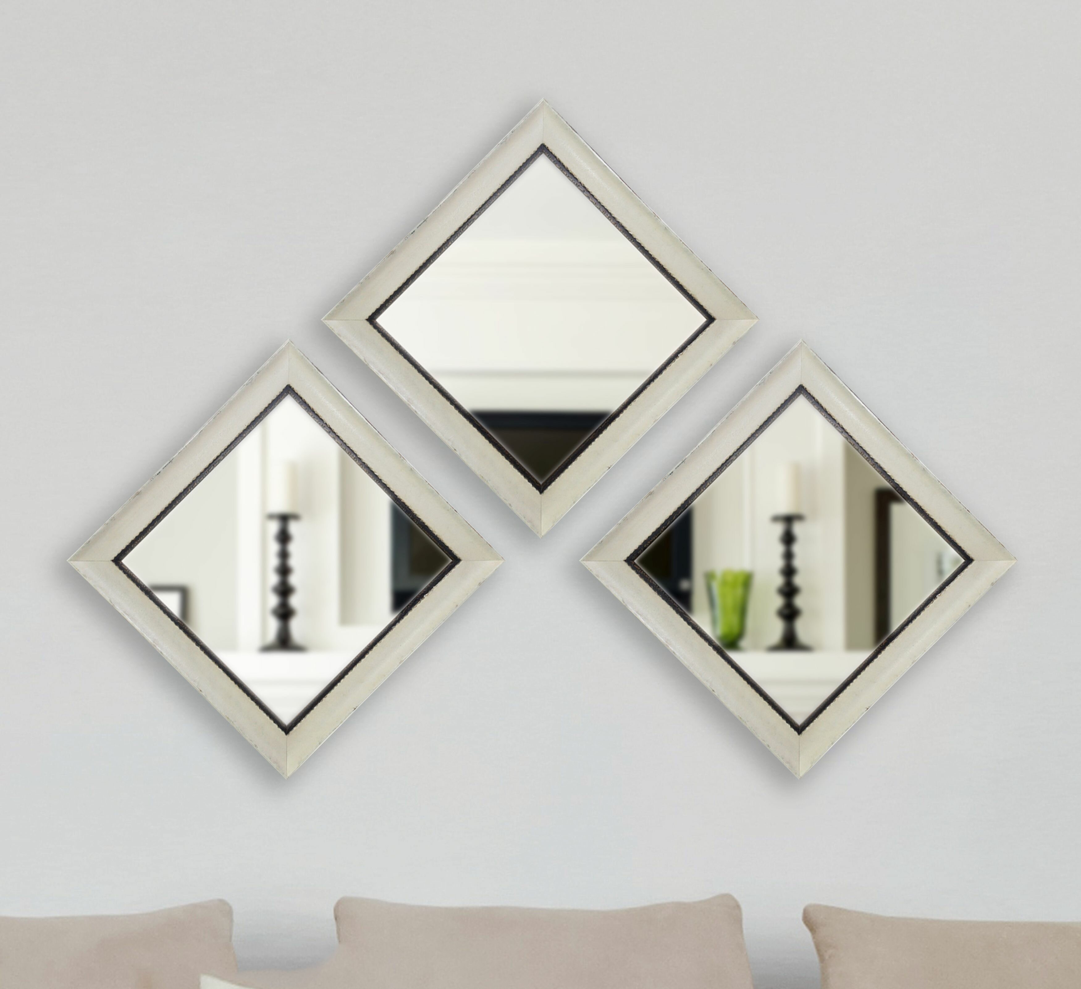 Rayne Mirrors Emerson Addison Jaded Ivory Square Wall Mirror Wayfair
