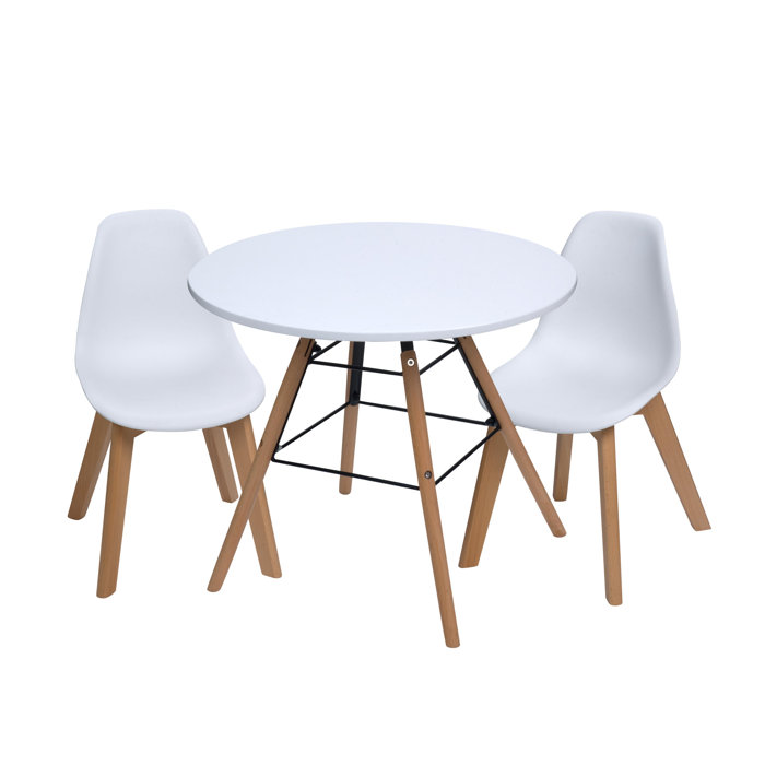 Letendre Kids 3 Piece Round Table And Chair Set Letendre Kids 3 Piece Round Table And Chair Set