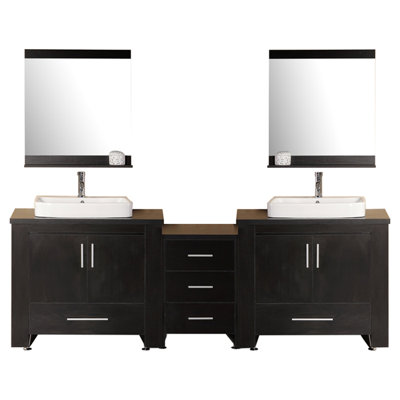 Bathroom Vanities Lakeland Fl red barrel studio halcomb 92" double bathroom vanity set with Bathroom Vanities Lakeland Fl red barrel studio halcomb 92" double bathroom vanity set with