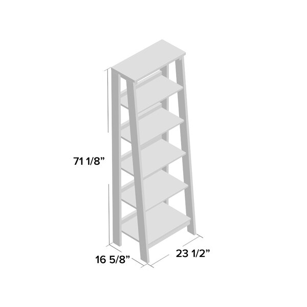 Latitude Run® Massena 71.125'' H x 23.5'' W Ladder Bookcase & Reviews ...