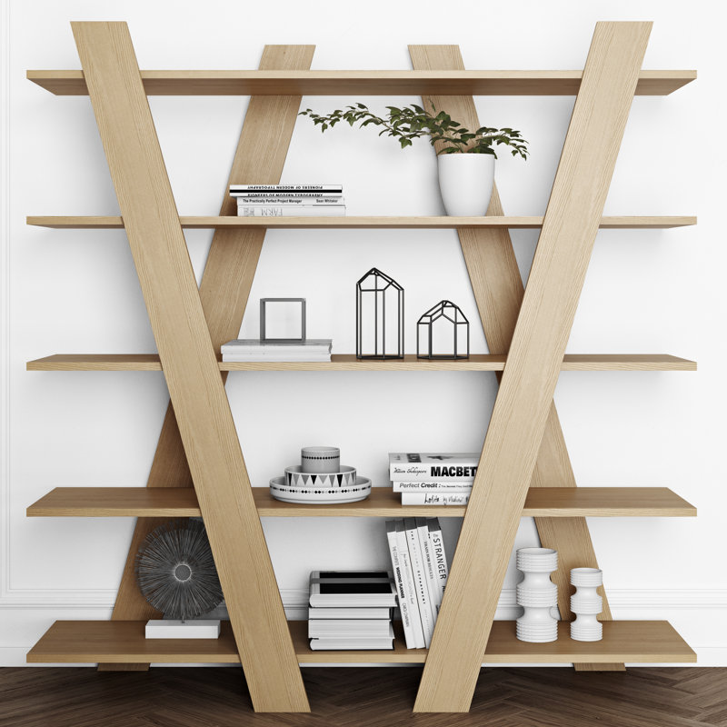 Brayden Studio Ashmore Etagere Bookcase Wayfair
