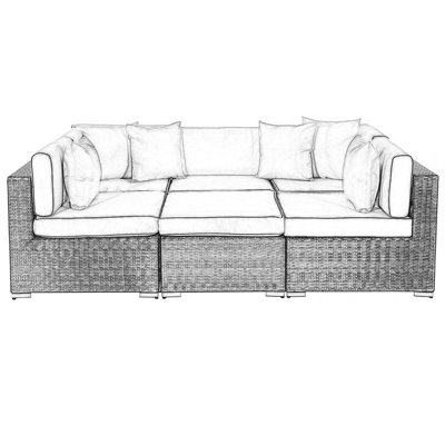 Stellahomemiddle 8 Piece Rattan Sectional Seating Group With Cushions Stellahome Cushion Color Beige Frame Color Brown Orientation Right Hand Facing Dailymail