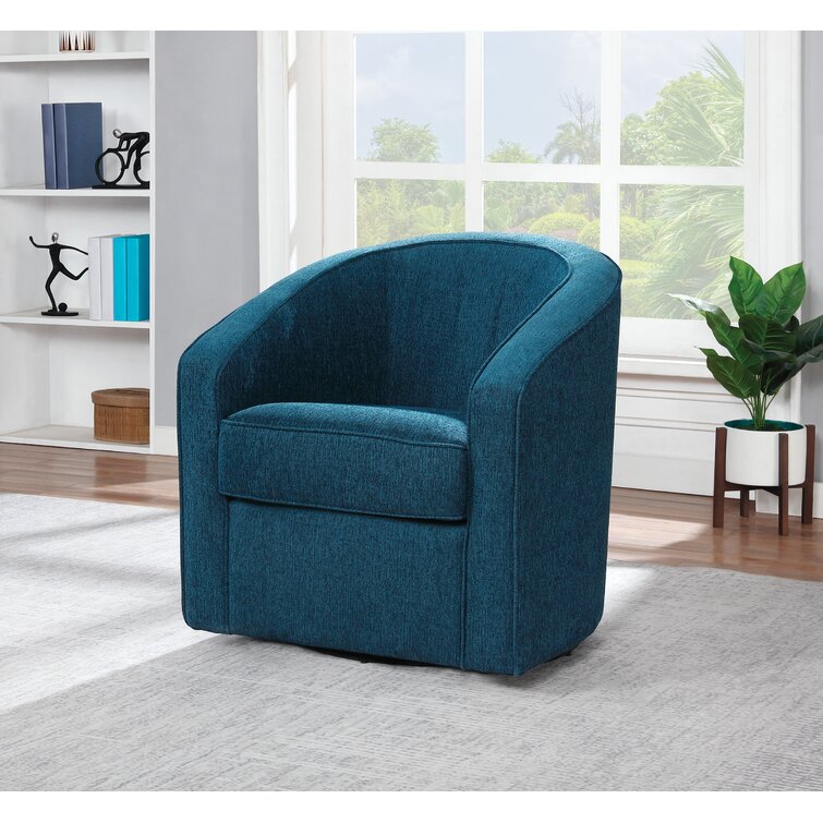 Latitude Run® Daha 29.75'' Wide Swivel Barrel Chair & Reviews | Wayfair