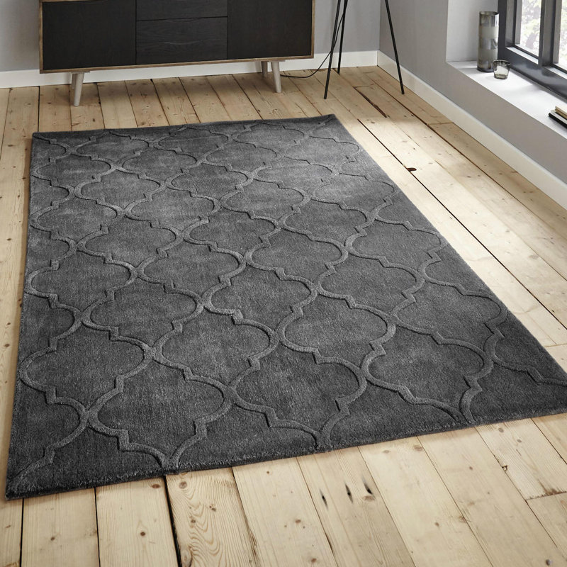 Latitude Vive Bertrange Hand Tufted Charcoal Area Rug Reviews