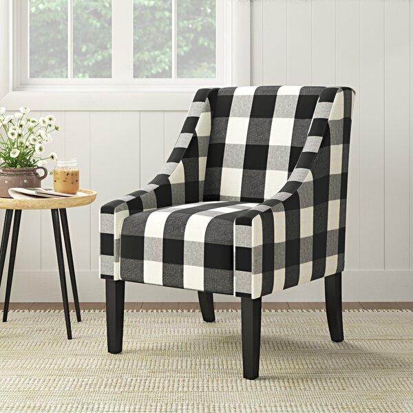 Brown Premium Tartan Fabric Tub Chair Armchair Dining Living Room Office Reception 