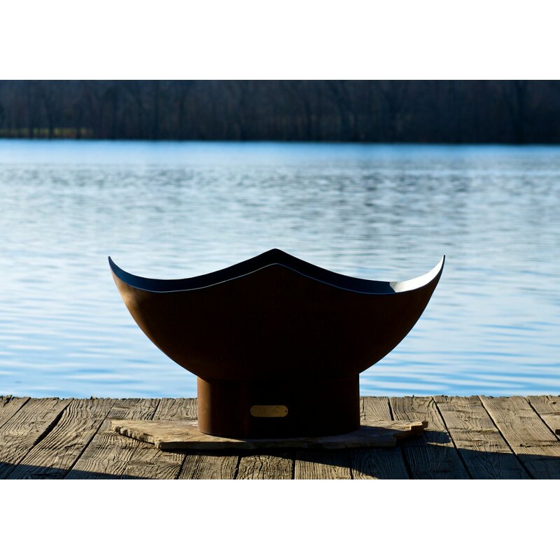 Fire Pit Art Manta Ray Steel Wood Gas Fire Pit Wayfair