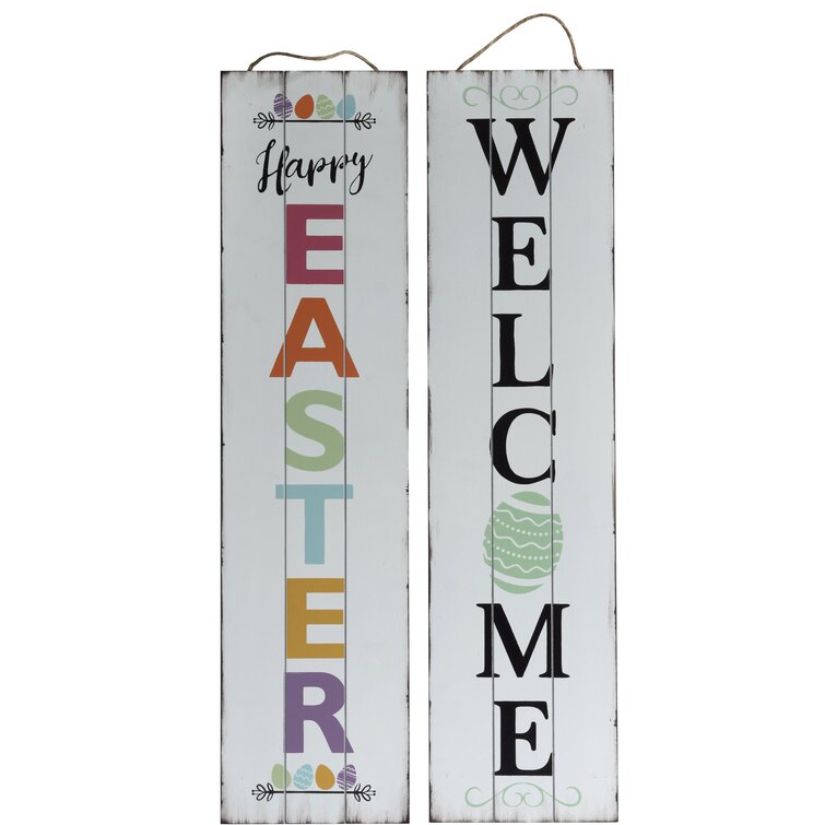 Easter Sign Front Door Sign Details about   Tall White Vertical He Is Risen Porch Sign 