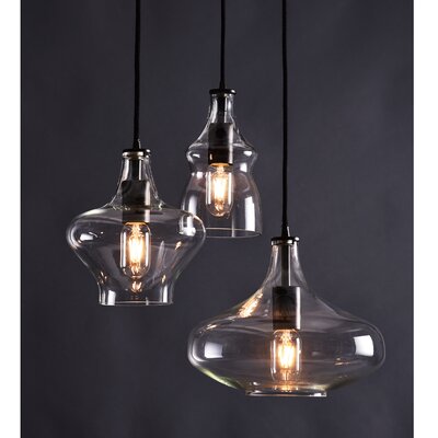 Mercury Row® Brie 3 - Light Cluster Geometric Pendant & Reviews 