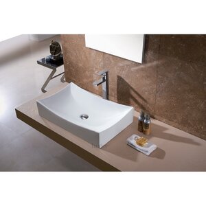 L-001 Bathroom Porcelain Ceramic Rectangular Vessel Bathroom Sink