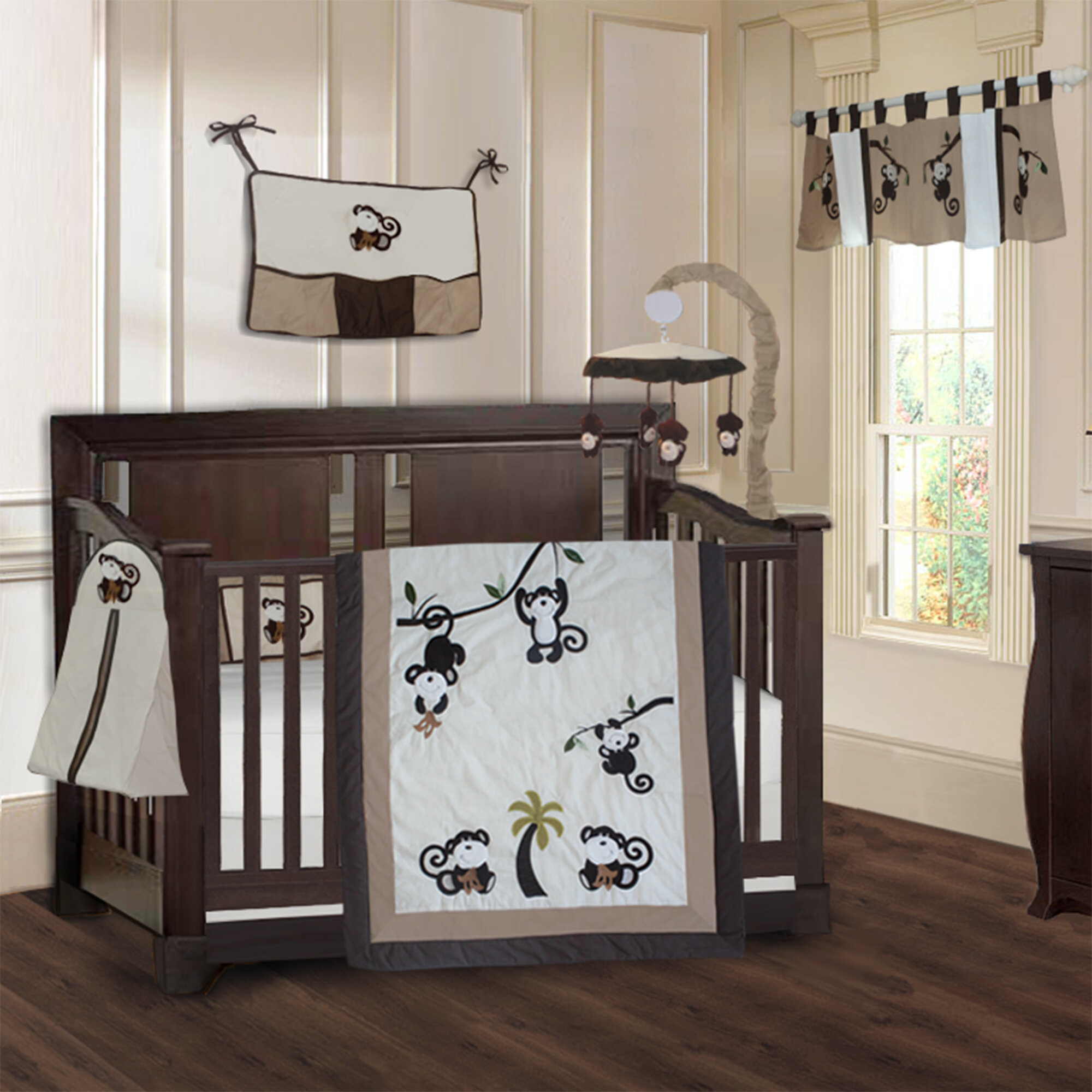 Harriet Bee Skeen Monkey Baby 9 Piece Crib Bedding Set Reviews