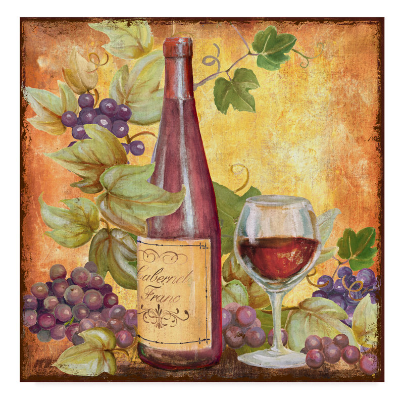Fleur De Lis Living Grapevine And Wine Red Acrylic Painting