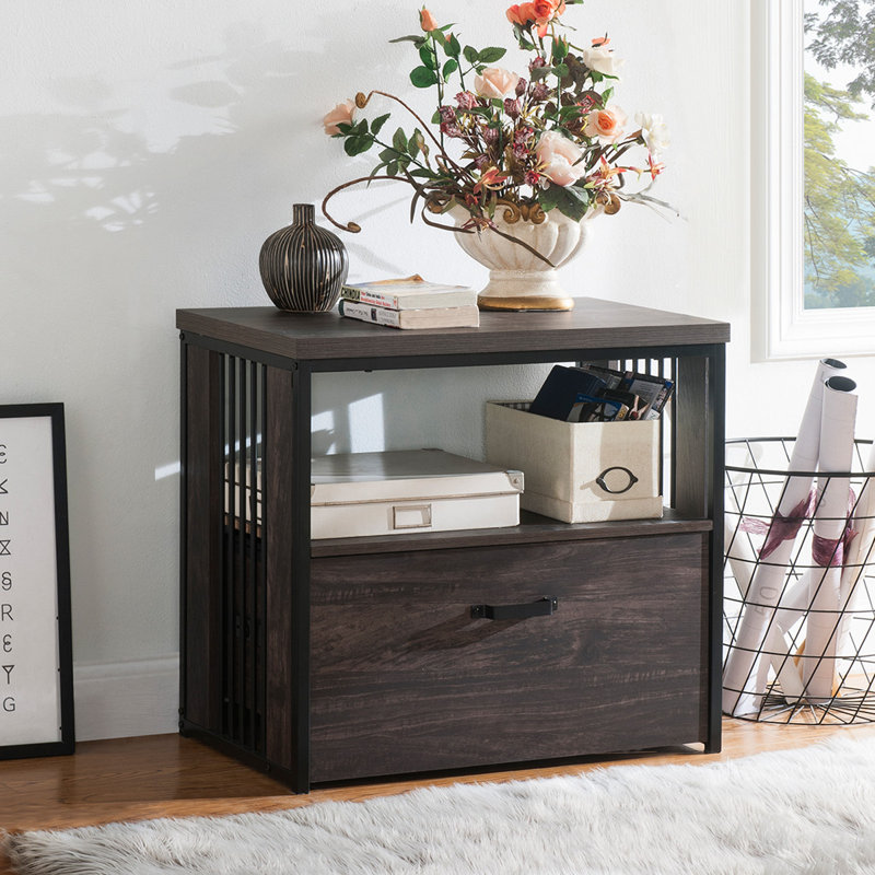 17 Stories Home Office Lateral File Cabinet With Drawers Large Modern Wood Lateral Filing Cabinets Fits Legal Letter A4 Size File Mdf Board Perfect For Living Room Entryway Home Office Brown
