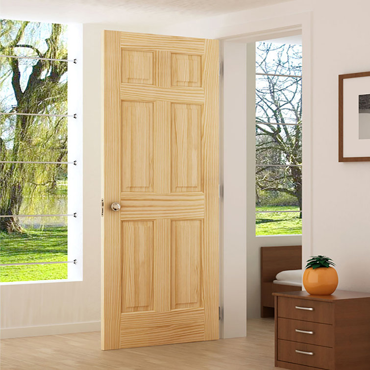 kiby paneled solid wood unfinished colonial standard door reviews wayfair