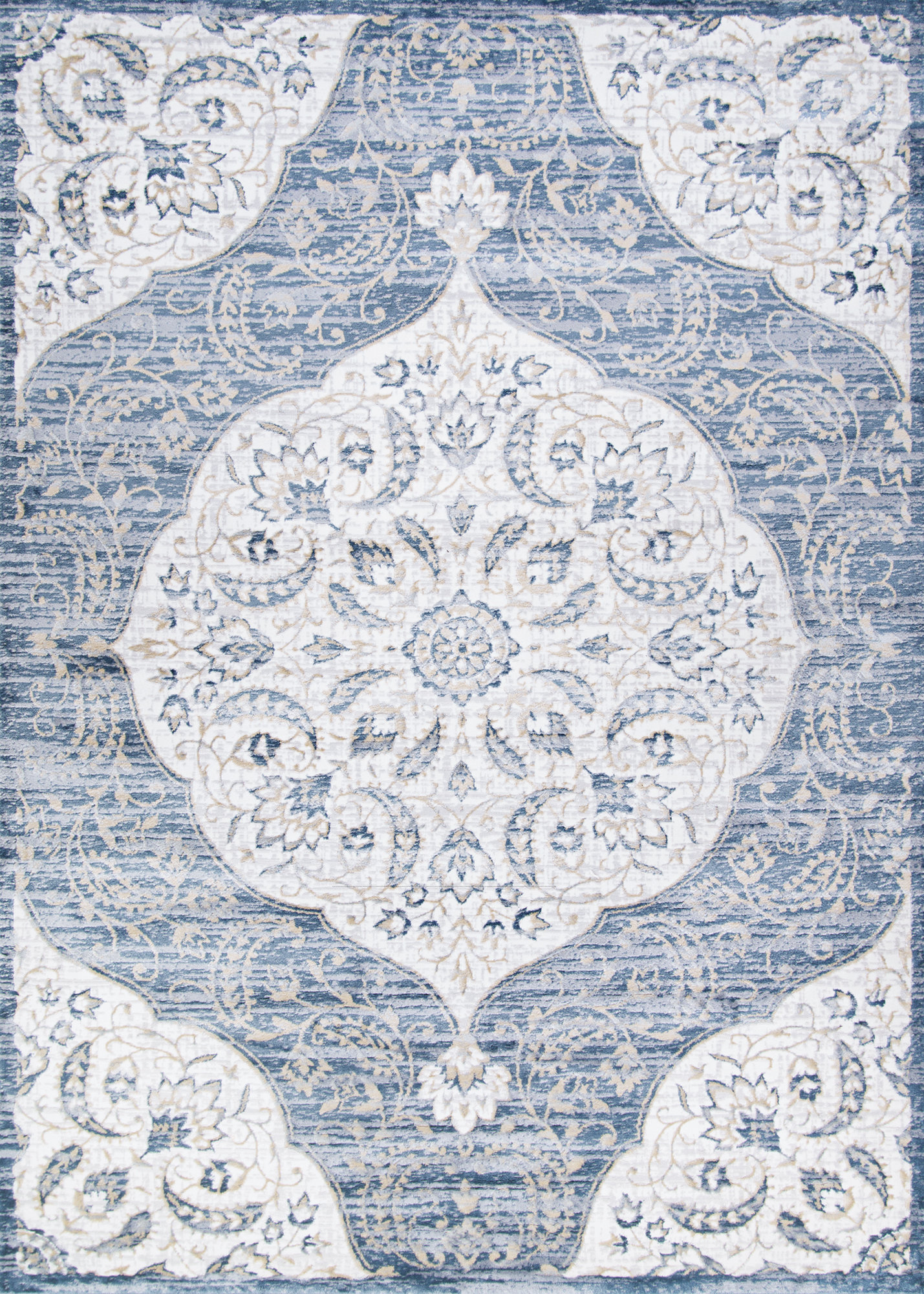 Charlton Home Karmane Oriental White Blue Area Rug Wayfair