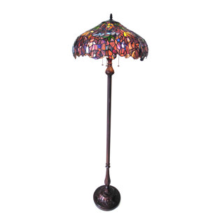 Purple Shade Floor Lamps You Ll Love Wayfair Hellenic 64 Floor Lamp