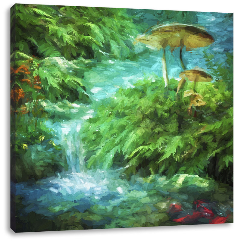 East Urban Home Magical Fairy Tale Forest Art Print On Canvas