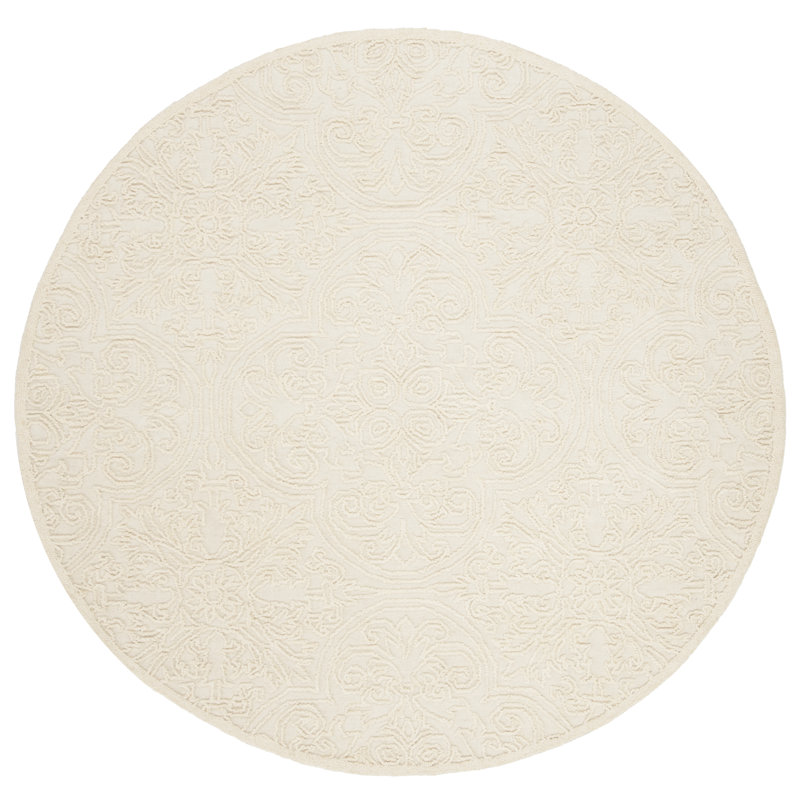 Rosdorf Park Marys Rustic Hand Tufted Wool Ivory Area Rug Reviews Wayfair