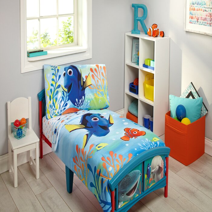 Disney Finding Dory Ocean 4 Piece Toddler Bedding Set Wayfair Ca