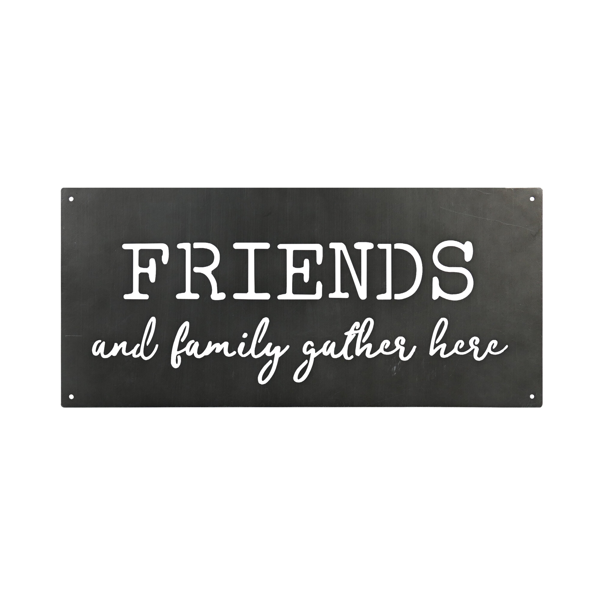 Novelty-Fun Wood Sign-Plaque--Friends Gather Here