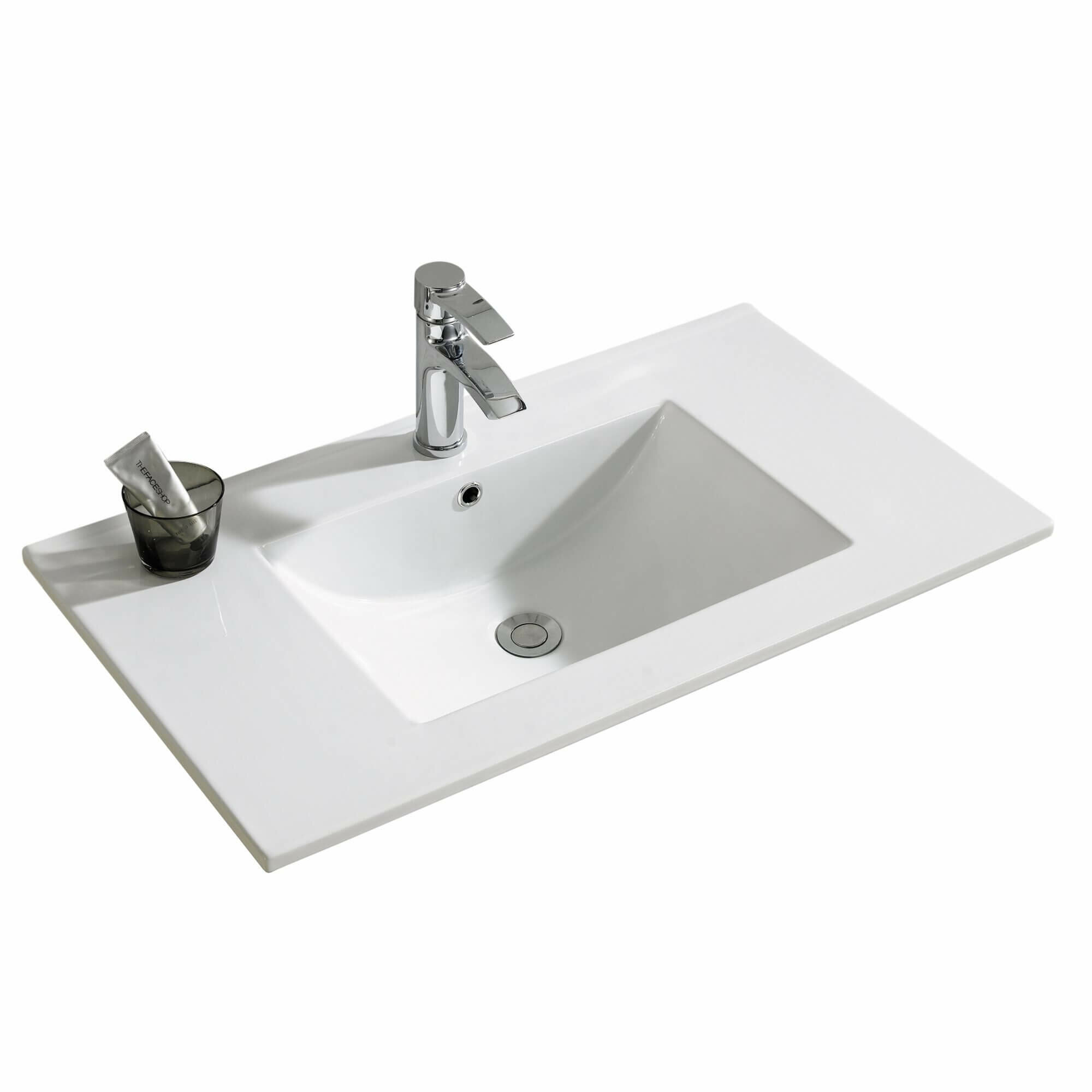 Fine Fixtures Frameport 31 5 Single Bathroom Vanity Top In White With Sink Wayfair