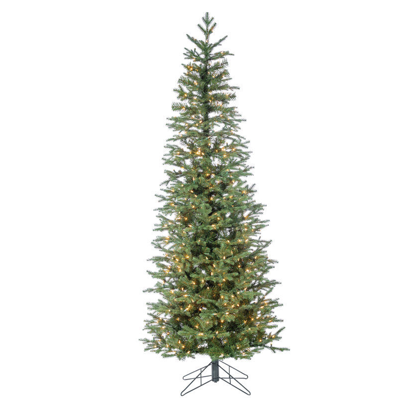 Tall Narrow Pre Lit Christmas Tree