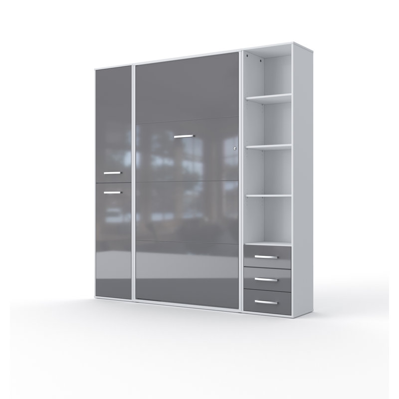 Maximahouse Invento Vertical Wall Bed European King Size With 2 Cabinets Wayfair But americans definitely have different bedding practices than europeans in general from what i've read.