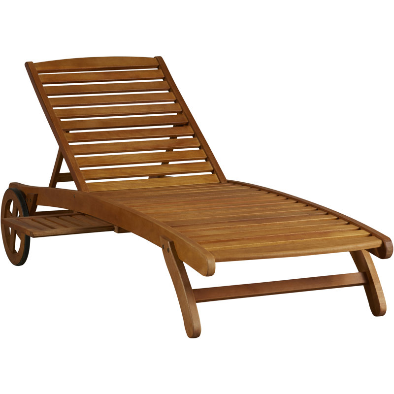 Beachcrest Home Joaquin Balau Wood Patio Chaise Lounge Reviews Joaquin Balau Wood Patio Chaise Lounge