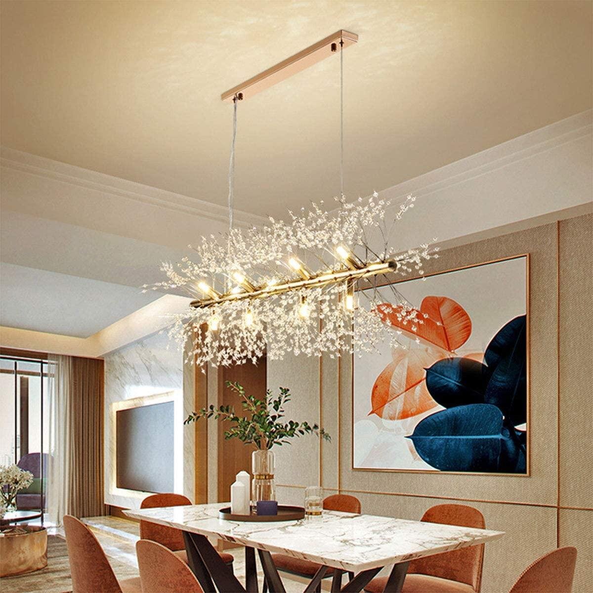 LED Crystal Chandelier Kitchen Ceiling Light Dining Room Pendant Lamp Lighting 