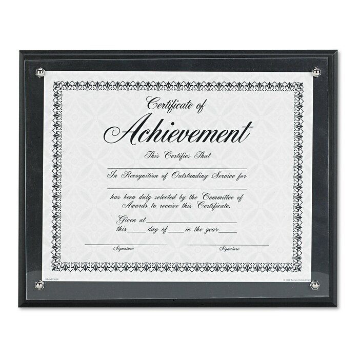 Award Plaque Woodacrylic Frame Fits Up To 8 12 X 11 Black