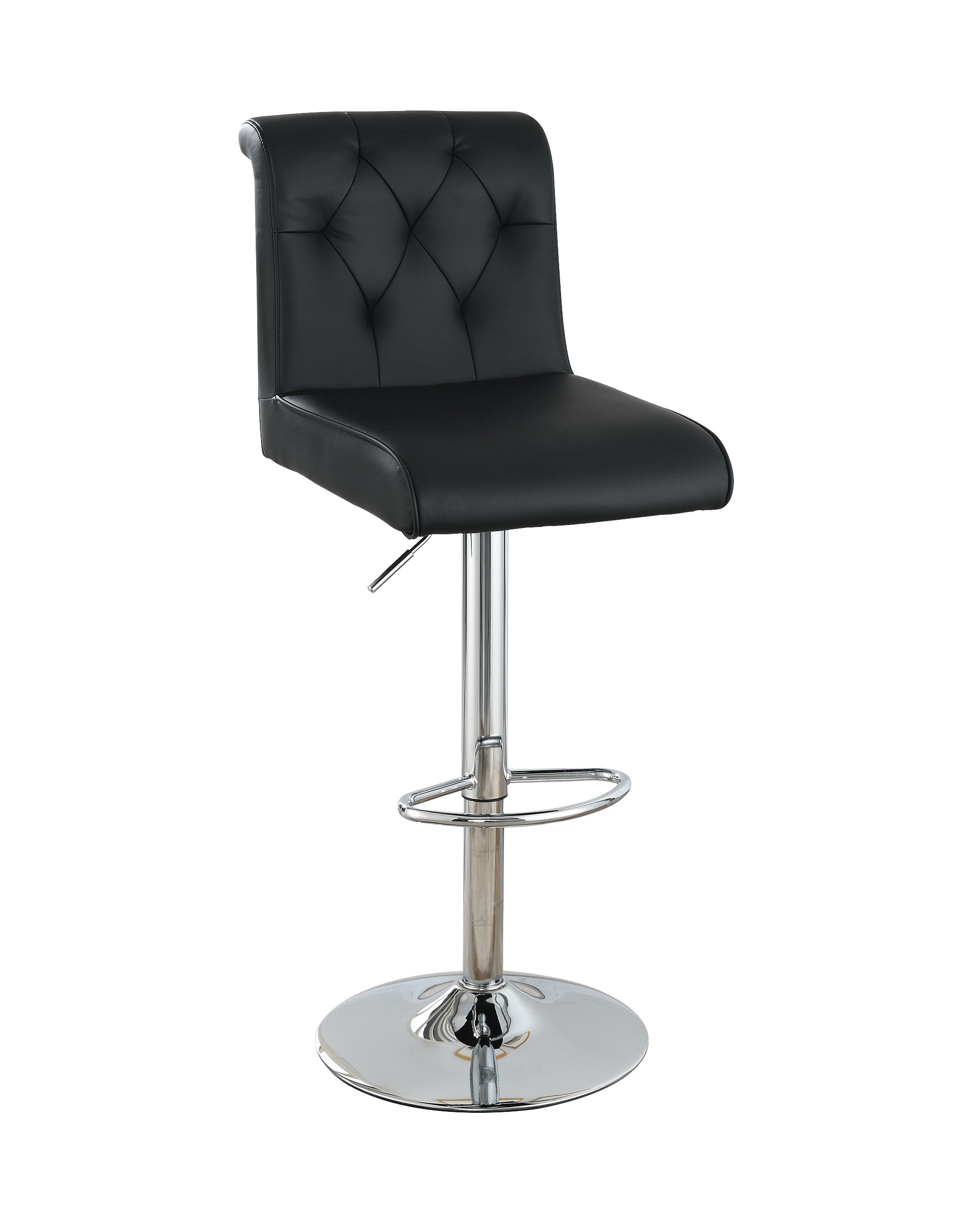 Orren Ellis Adjustable Height & Swivel Barstool In Espresso Faux ...