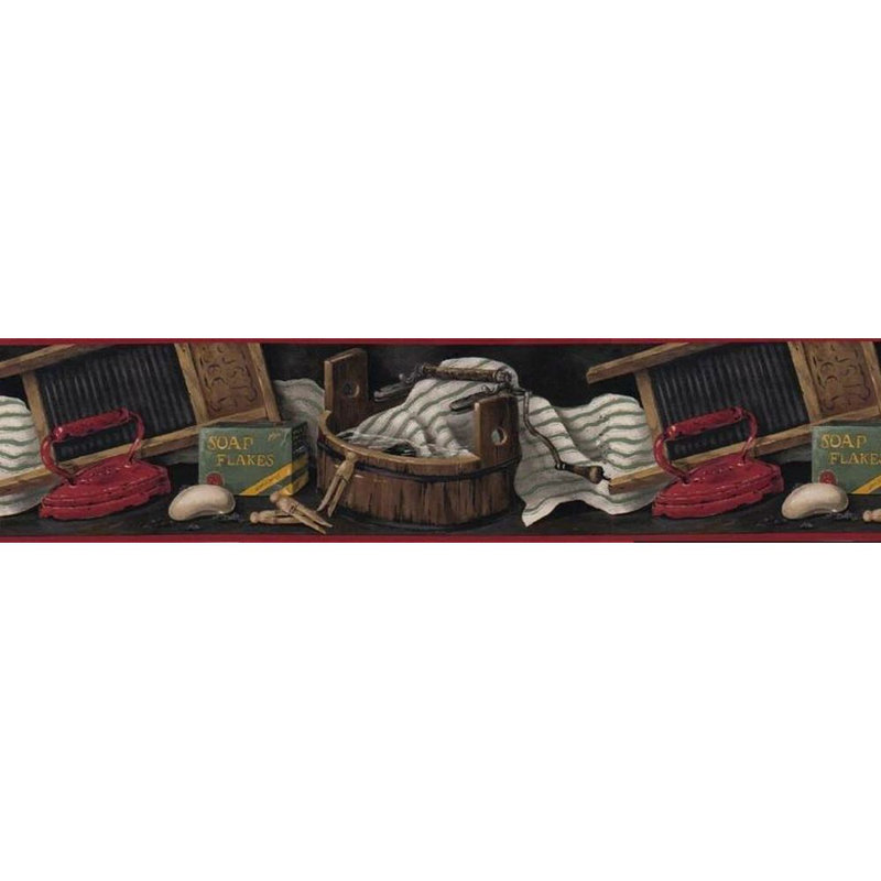 Gracie Oaks Winnifred Laundry 15 L X 7 W Wallpaper Border Wayfair