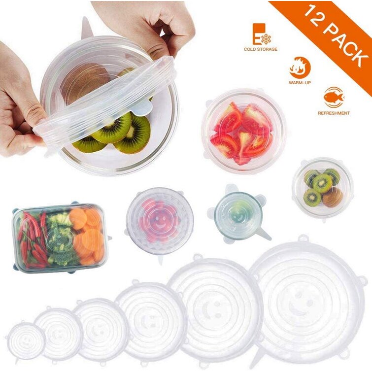 1 piece food grade Keeping Food Fresh Reusable high stretch Silicone Food Wraps