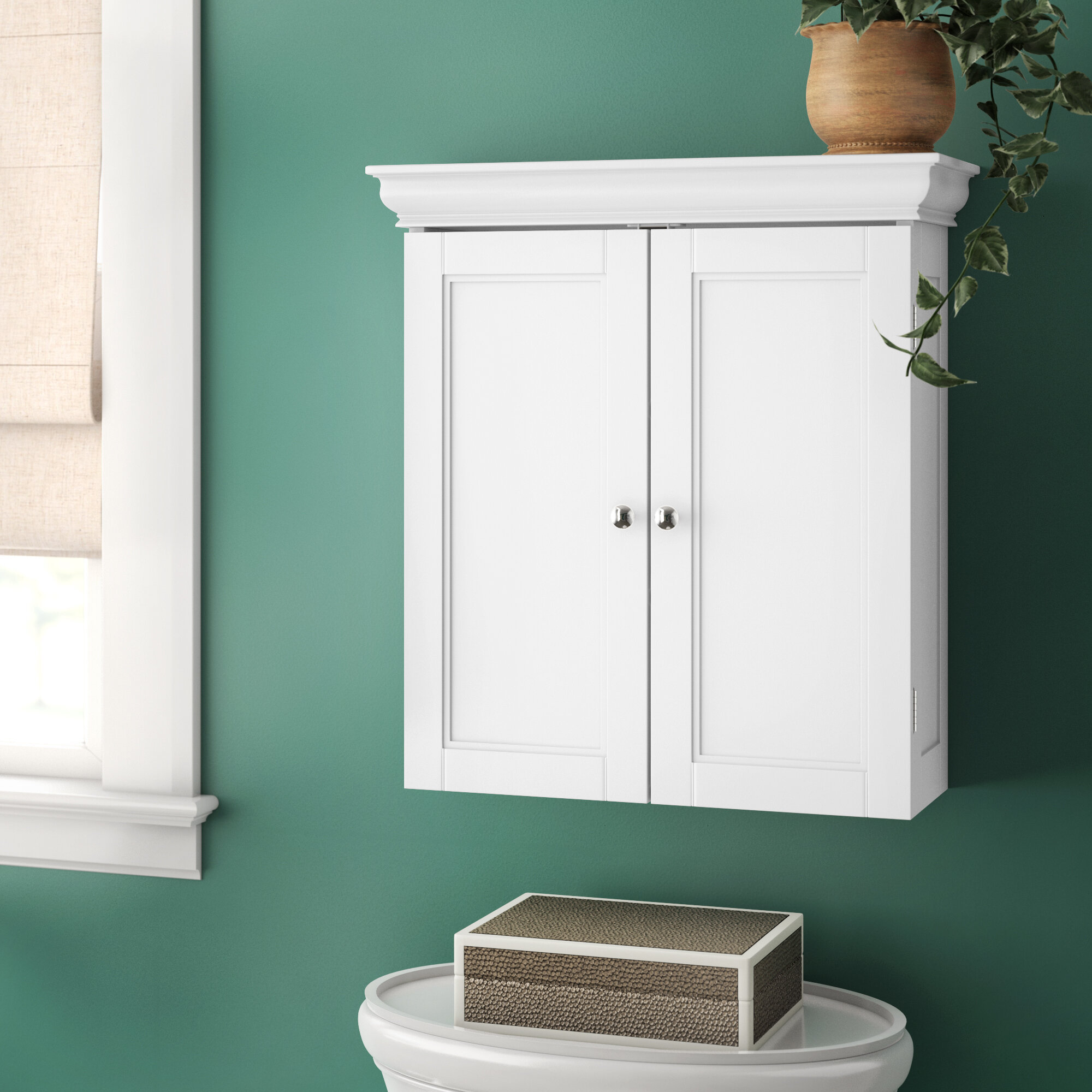 wall mount bathroom cabinet white