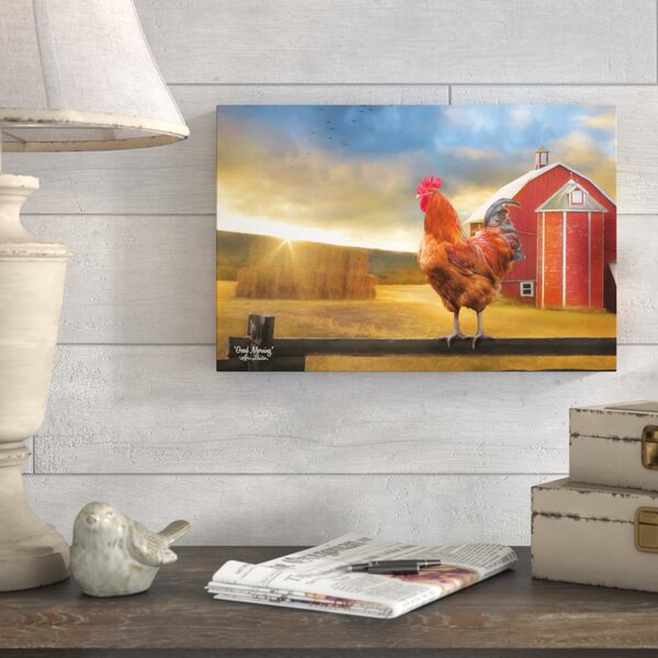Rooster In Morning Time Art//Canvas Print Home Decor Wall Art Poster