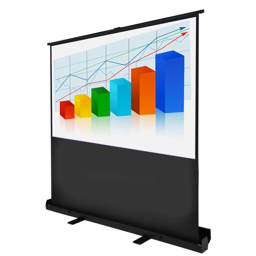 White 7675 X 5275 Portable Folding Frame Projector Screen 
