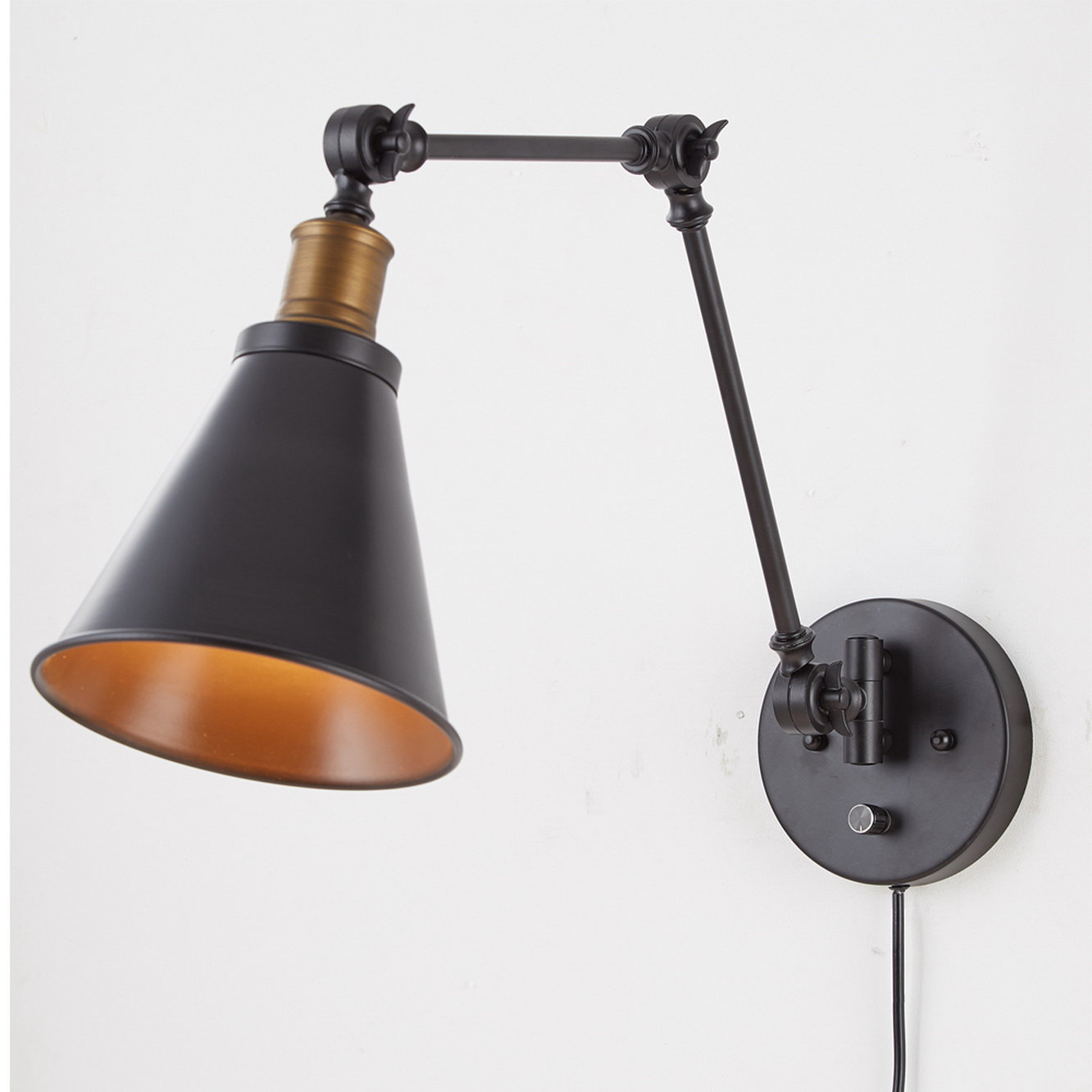 Williston Forge Sanderson 1 Light Plug In Swing Arm Reviews