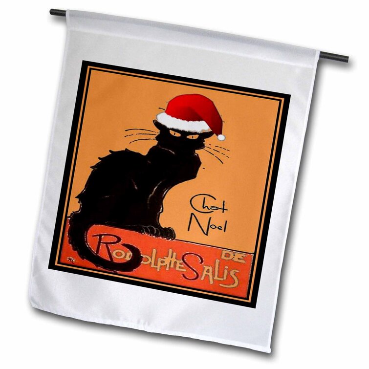 3drose Le Chat Noel Advertising Art Nouveau Cat Chat Noir Le Chat Polyester 27 X 18 In Garden Flag Wayfair