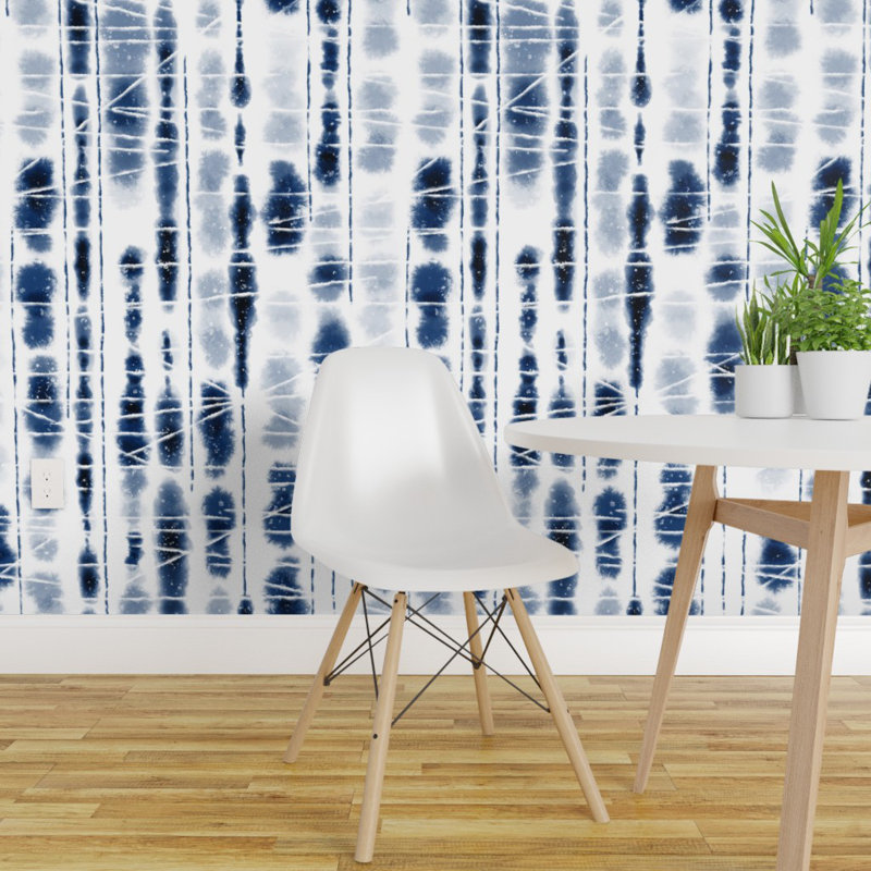 Bungalow Rose Deberry Shibori Peel And Stick Wallpaper Roll Wayfair