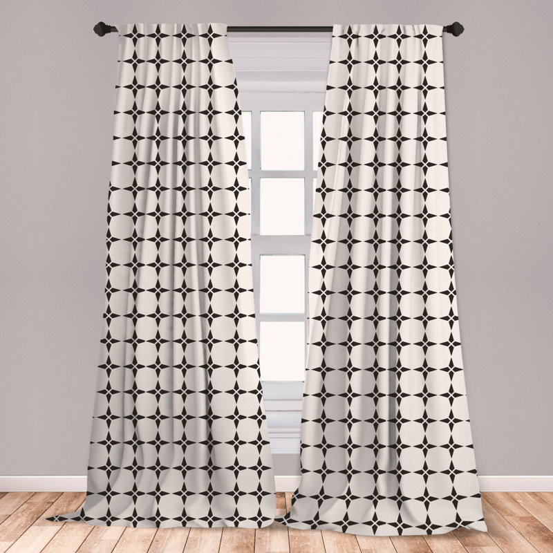 East Urban Home Evadale Geometric Room Darkening Rod Pocket Curtain Panels Wayfair