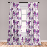 Purple Butterfly Curtains Wayfair