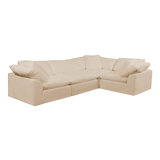 Caitlynne Slipcovered Reversible Modular Sectional with Ottoman by Latitude Run®