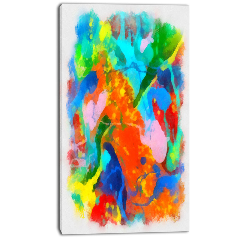 Designart Hand Drawn Abstract Floral Pattern Painting Print On