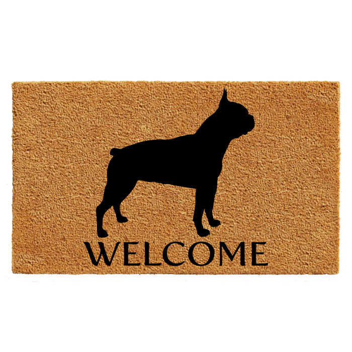 Grifton Boston Terrier Non Slip Outdoor Door Mat