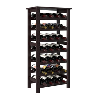 Wine Storage for 9 Bottles EcoTrueBamboo Perfect for Vino Bars and Cellars Countertop and Apartment Furniture Give as Wedding Gift Small Wine Rack Fancy Moso Bamboo Material Urban living 