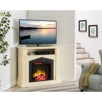 Astoria Grand Bolte Tv Stand For Tvs Up To 55 With Electric Fireplace Included Wayfair
