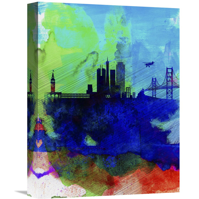 Naxart San Francisco Watercolor Skyline 2 Graphic Art On Wrapped Canvas Wayfair