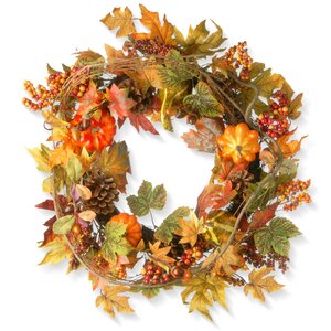 Decorated Maple Leaf Wreath