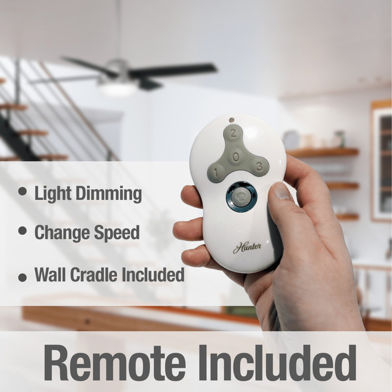 52 Dempsey 4 Blade Led Standard Ceiling Fan With Remote Control Light Kit Included