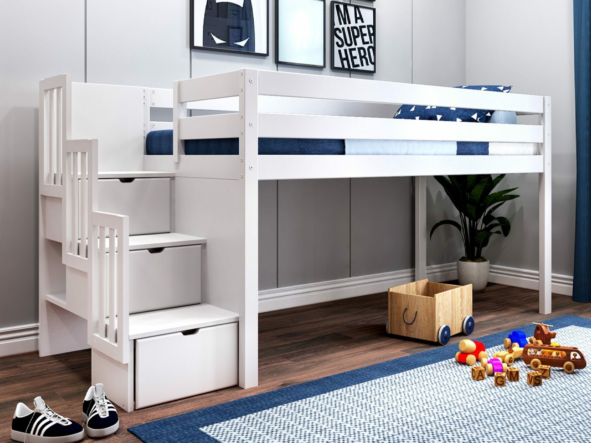 Loft With Stairs Kids Beds You Ll Love In 2021 Wayfair